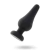 INTENSE – Pipo szilikon anál plug, kúpos forma, fekete, 10 cm