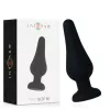 INTENSE – Pipo szilikon anál plug, kúpos forma, fekete, 11 cm