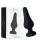INTENSE – Pipo szilikon anál plug, kúpos forma, fekete, 13 cm