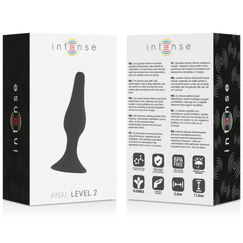 INTENSE – Anál tágító, level 2, 11,5 cm, fekete
