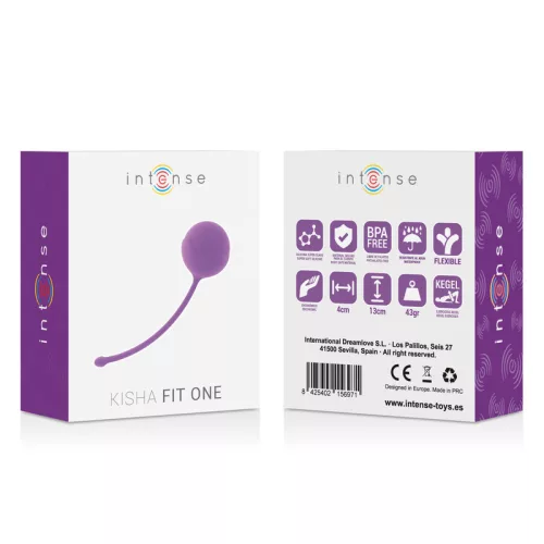 INTENSE – Kisha kegel gésagolyó, szilikon, 4 x 13 cm, 43 g, lila