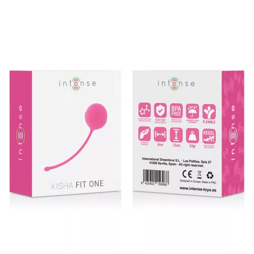 INTENSE – Kisha kegel gésagolyó, szilikon, 4 x 13 cm, 43 g, fukszia