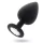 INTENSE – Shelki kristállyal díszített szilikon anál plug, 8 cm, fekete