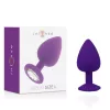 INTENSE – Shelki kristállyal díszített szilikon anál plug, 9,2 cm, lila