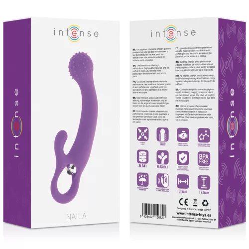 INTENSE – Naila G-pont és klitorális vibrátor, lila