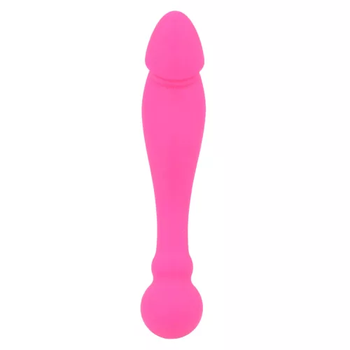 INTENSE – Rick kétvégű szilikon intim masszírozó, rózsaszín, 18 cm