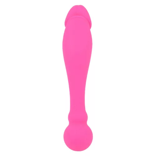 INTENSE – Rick kétvégű szilikon intim masszírozó, rózsaszín, 18 cm