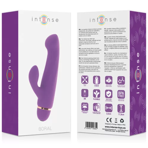 INTENSE – Boral ergonomikus g-pont és csikló vibrátor, lila