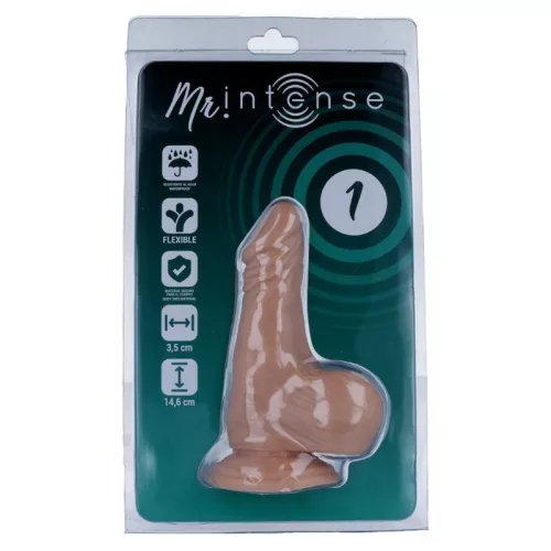 MR INTENSE – Élethű dildó erős tapadókoronggal, 14,6 x Ø 3,5 cm
