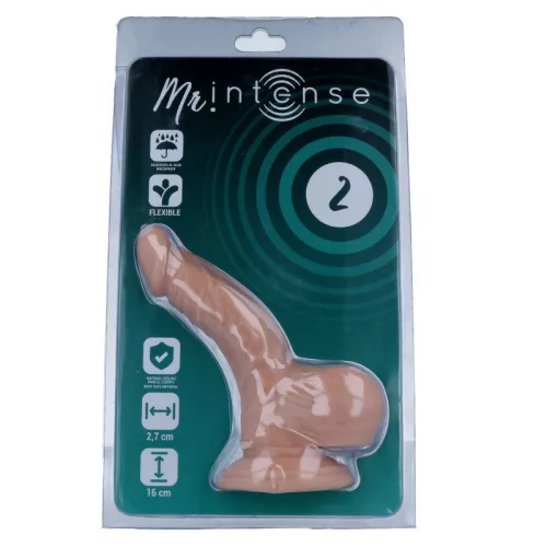 MR INTENSE – Élethű dildó erős tapadókoronggal, 16 x Ø 2,7 cm