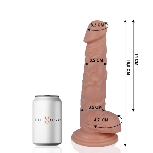 MR INTENSE – Élethű dildó erős tapadókoronggal, 18,5 x Ø 3,2 cm
