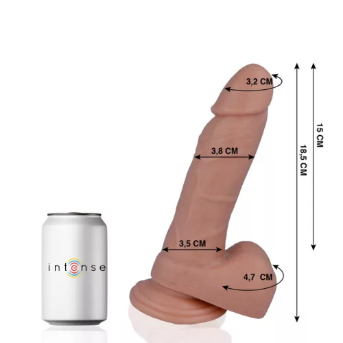 MR INTENSE – Élethű dildó erős tapadókoronggal, 18,5 x Ø 3,8 cm