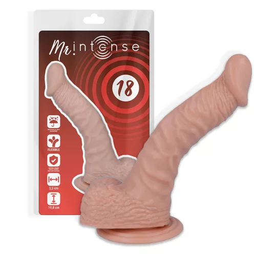 MR INTENSE – Élethű dildó erős tapadókoronggal, 19,8 x Ø 3,2 cm