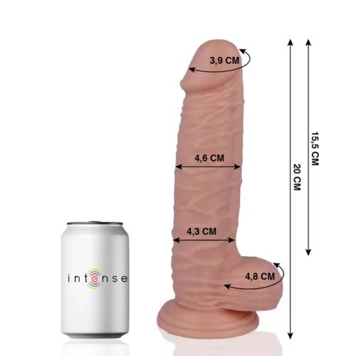 MR INTENSE – Élethű dildó erős tapadókoronggal, 20 x Ø 4,6 cm