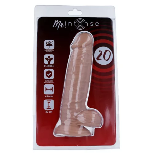 MR INTENSE – Élethű dildó erős tapadókoronggal, 20 x Ø 4,6 cm