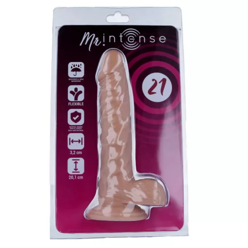 MR INTENSE – Élethű dildó erős tapadókoronggal, 20,1 x Ø 3,2 cm
