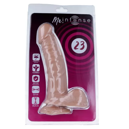 MR INTENSE – Élethű dildó erős tapadókoronggal, 20,8 x Ø 3,8 cm