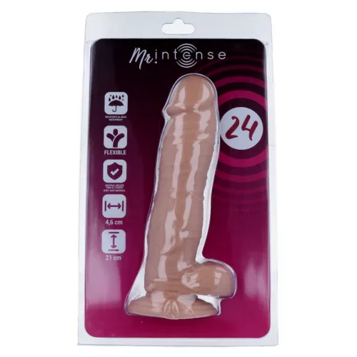 MR INTENSE – Élethű dildó erős tapadókoronggal, 21 x Ø 4,6 cm