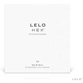   LELO - HEX Original hexagonális szerkezetű latex óvszer, 36 db