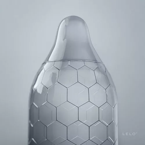 LELO - HEX Original hexagonális szerkezetű latex óvszer, 36 db