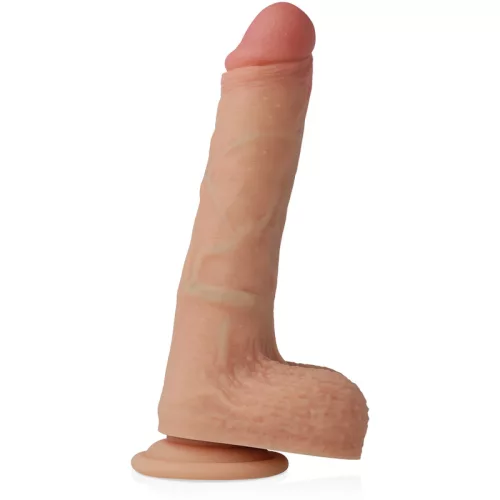 CYBER SILICOCK - Master Huck élethű mozgó dildó herékkel, tapadókoronggal, távirányítós, újratölthető, 20,9 cm