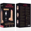 CYBER SILICOCK - Master Huck élethű mozgó dildó herékkel, tapadókoronggal, távirányítós, újratölthető, 20,9 cm