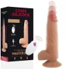 CYBER SILICOCK - Master Ben élethű mozgó dildó távirányítóval, újratölthető, 23,9 cm