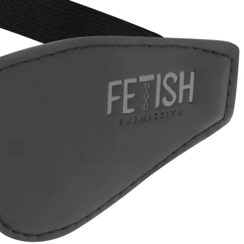 FETISH SUBMISSIVE – Állítható vegán bőr szemmaszk neoprén béléssel, fekete