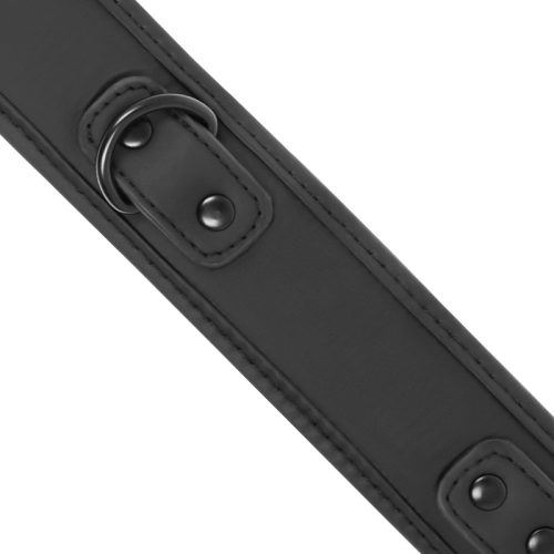 FETISH SUBMISSIVE – Nyakörv pórázzal és nikkelmentes lánccal, vegán bőrből