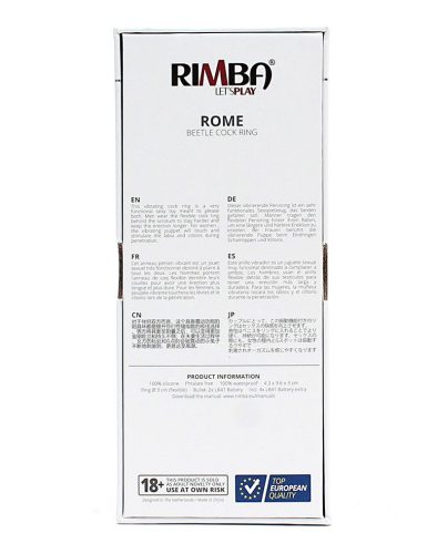 RIMBA – Rome gömbös nyuszifüles vibro gyűrű, rózsaszín