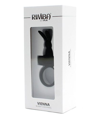 RIMBA – Vienna nyuszis vibrációs péniszgyűrű, fekete