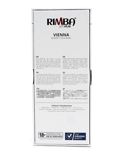 RIMBA – Vienna nyuszis vibrációs péniszgyűrű, rózsaszín