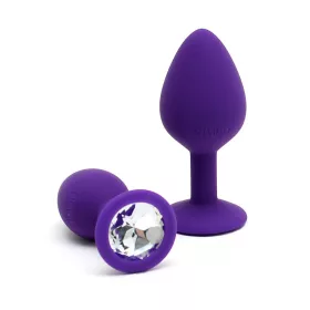  RIMBA – Berlin Bling szilikon anál plug szett strasszkővel, 2 méretben, lila