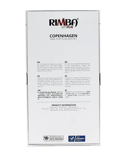 RIMBA – Copenhagen anál plug szett, 2 méret, fekete