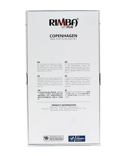 RIMBA – Copenhagen anál plug szett, 2 méret, rózsaszín