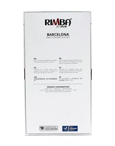 RIMBA – Barcelona kezdő anál szett pluggal és gyöngysorral, lila