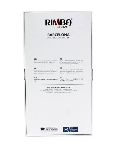 RIMBA – Barcelona kezdő anál szett pluggal és gyöngysorral, rózsaszín