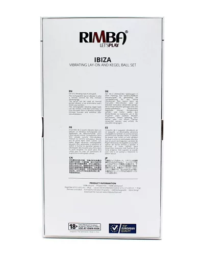 RIMBA – Ibiza távirányítós kegel golyó, újratölthető, fekete