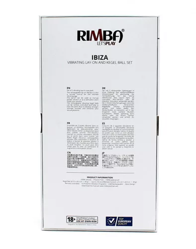 RIMBA – Ibiza távirányítós kegel golyó, újratölthető, rózsaszín