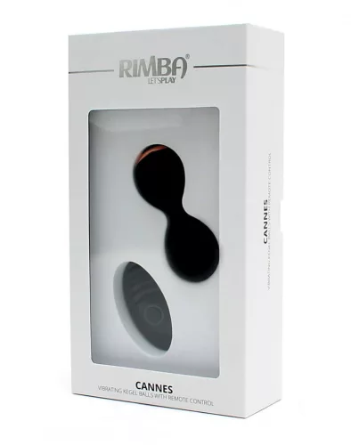 RIMBA – Cannes vibráló gésagolyó távirányítóval, újratölthető, fekete/arany