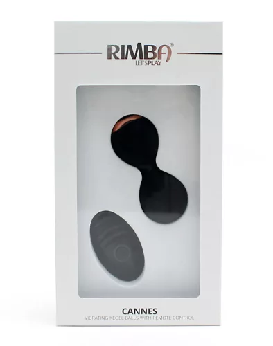 RIMBA – Cannes vibráló gésagolyó távirányítóval, újratölthető, fekete/arany