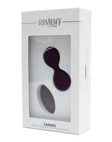 RIMBA – Cannes vibráló gésagolyó távirányítóval, újratölthető, lila/ezüst