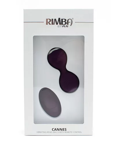 RIMBA – Cannes vibráló gésagolyó távirányítóval, újratölthető, lila/ezüst