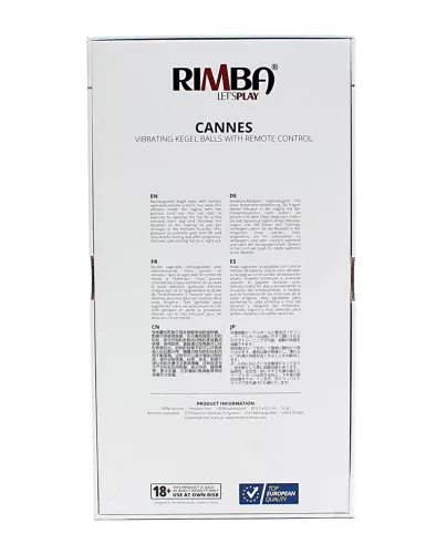 RIMBA – Cannes vibráló gésagolyó távirányítóval, újratölthető, lila/ezüst
