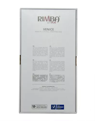 RIMBA – Venice újratölthető tojás vibrátor távirányítóval, fekete