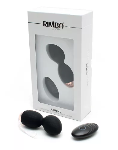 RIMBA – Athens vibráló gésagolyó, távirányítóval, újratölthető, fekete