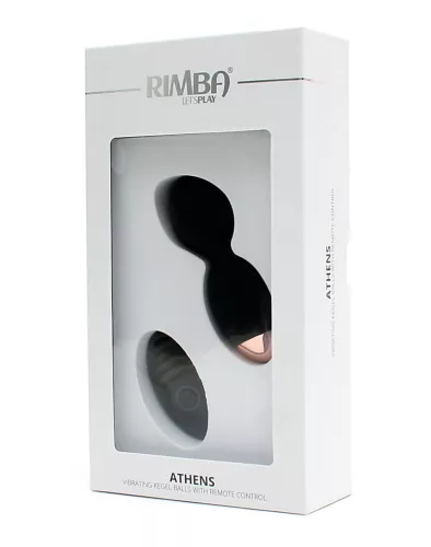 RIMBA – Athens vibráló gésagolyó, távirányítóval, újratölthető, fekete
