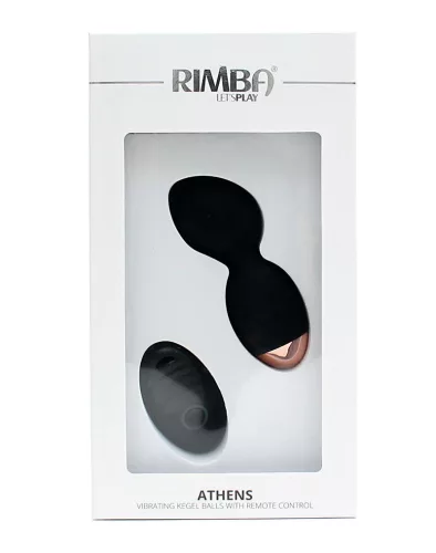 RIMBA – Athens vibráló gésagolyó, távirányítóval, újratölthető, fekete
