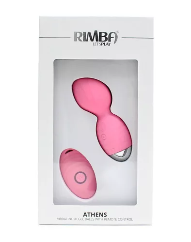 RIMBA – Athens vibráló gésagolyó, távirányítóval, újratölthető, rózsaszín