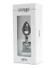 RIMBA – Sofia fém anál plug világoskék díszkővel, ezüst, 7,3 cm